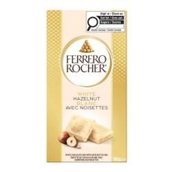Ferrero Rocher white chocolate with hazelnut bar 90 gr., 8/cs
