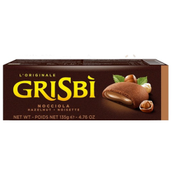 Grisbi L'originale chocolate filled cookies 135 gr., 12/cs