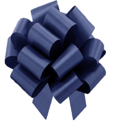 4" Matte Pull Bows - 50 bows/case - Navy Blue