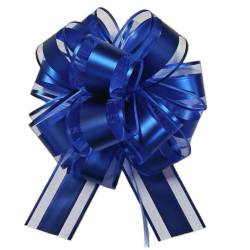 7.5" Mixed Fabrics  Pull Bows - ROYAL BLUE 50/cs