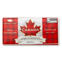 Canada True milk chocolate bar - FLAG design 100 gr., 26/cs