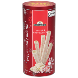 Waterbridge wafer rolls with peppermint in a tin 300 gr., 12/cs