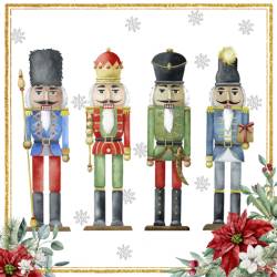 Lunch Napkins - Nutcrackers 6.5"x6.5"