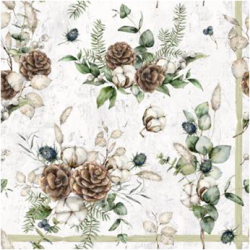 Lunch Napkins - Rustic Pinecones 6.5"x6.5"