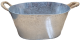 Galvanized Metal container with jute handles 15