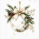 Lunch Napkins - White Bauble