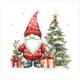  Lunch Napkins - Christmas Gnome