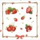 Lunch napkin - Strawberries 6.5