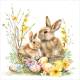 Lunch napkin - Bunnies in a Basket