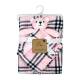 Jesse & Lulu Blanket And Nunu Set: Pink Plaid