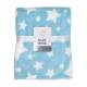 Coral fleece blanket STARS pattern - BLUE