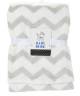Coral fleece blanket Zigzag pattern - GREY