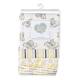 Precious Moments pack of 4 flannel receiving blankets - GREY/YELLOW 30