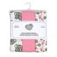 Precious Moments 3 Pack Muslin Swaddle Blankets - PINK