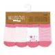 Necessities 4-Pairs baby crew socks - 0-6 - Pink Llama