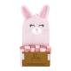 7-Pc 100% cotton woven terry washcloth/mitt set - PINK BUNNY