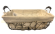 CBL745TL - Large Rectangular crazy weave iron basket with ca