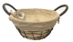 CBL747RM - Round iron basket with canvas liner 9.5