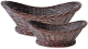 Set of 2 Oval willow baskets with pedestal S: 20