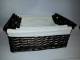 Medium rectangular willow baskets with Canvas liner & wooden handles 
