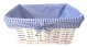 Baby blue white willow basket with blue theme fab