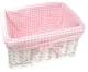 Baby pink white willow basket with pink theme fab