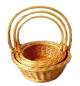 CBL843R3 Set of 3 Round willow baskets with handle
