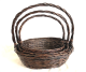 Largest piece in a set of 3 willow baskets with handle