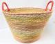 Large Rectangular Brown basket with matching fabric liner Oval Seagrass & Straw baskets with handles