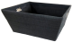 <p><span>Medium Rectangular Black fabric basket with matching fabric liner 13