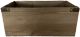 Wood container with metal brackets 14