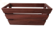 Rectangular tapered brown wood crate