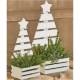Smallest in Set of 2 white wash wood crates with tree backing 10