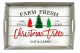 CBX785GTR - Rectangular rustic white wash tray with Christma
