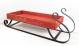 CBX796SL - Red wooden sleigh with iron base 15.5