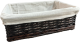 Large willow basket with Ivory canvas liner 17