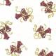 CEL2-Burgundy & Gold Bells Printed Cellophane roll 40
