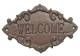 CIR1008WL - Cast iron solid welcome plaque