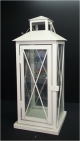 White iron and glass lantern, Apex Elegance wholesale glass lanterns 