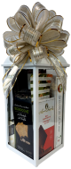 White metal & glass lantern gift basket kit. All you need to make 12 Gift Baskets