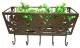 Metal wall plant holder with hooks