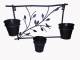 Metal hanging wall planter with 3 pots 20”x5.5”x12”H