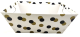 CMT957WHD - Large Market tray - WHITE WITH BLACK & GOLD DOTS