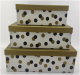 CMT970DT3 - Set of 3 nesting boxes - white with black & gold