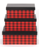 CMT974CHK3 - Set of 3 Checkered boxes with black