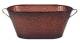 CTF615V / Oval copper hammered Metal container 15