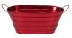 Metal container (shiney red) w/handles