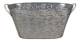 CTF618V - Oval Metal container (silver and gold swirls)