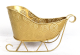 CTF674SL - Gold metal sleigh Gold metal sleigh 13”X5”X5
