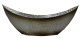CTF692VP - Large boat shaped metal container - Pewter colour